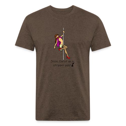 Jesus Christ on a Stripper Pole! - Unisex Poly/Cotton T-Shirt
