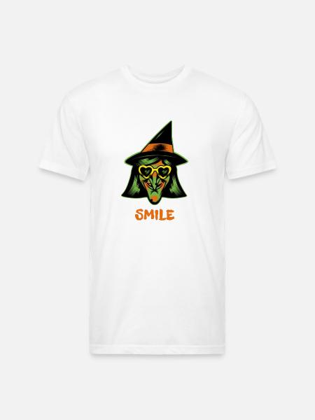 Halloween Witch - Unisex Poly/Cotton T-Shirt - white