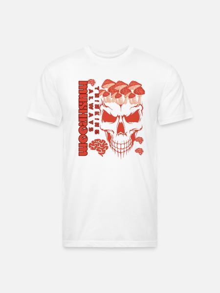Thinking always mushrooms - Unisex Poly/Cotton T-Shirt - white