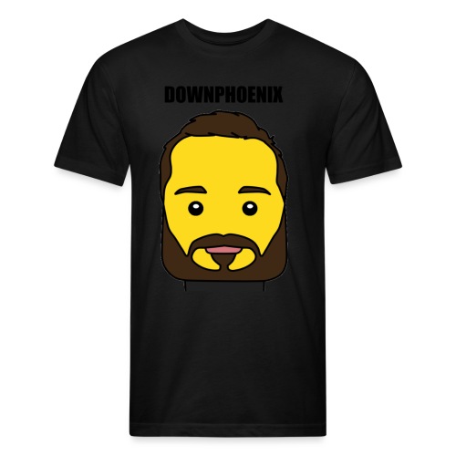 Downphoenix Face Mode - Men’s Fitted Poly/Cotton T-Shirt