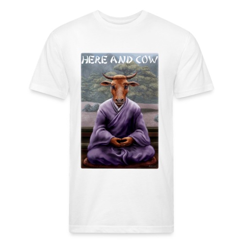 Here and Cow - Men’s Fitted Poly/Cotton T-Shirt