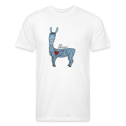 Cute llama - Men’s Fitted Poly/Cotton T-Shirt