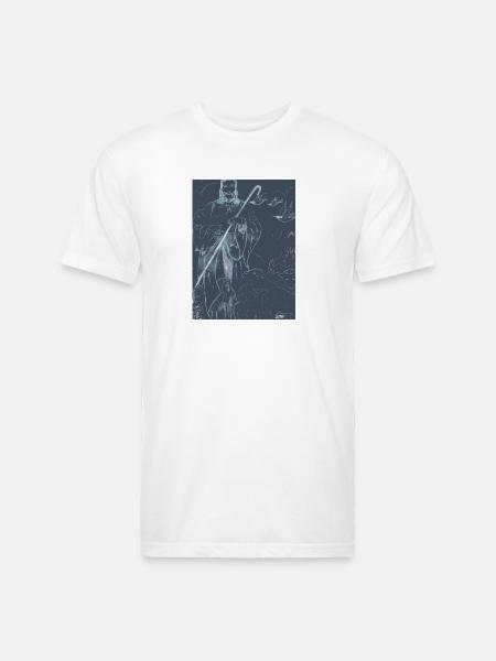 Good Shepherd - Blue Image - Unisex Poly/Cotton T-Shirt - white