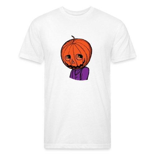 Pumpkin Head Halloween - Men’s Fitted Poly/Cotton T-Shirt
