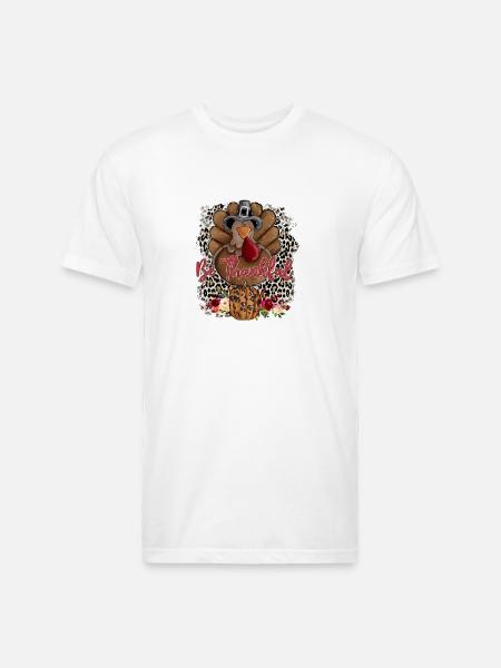 Be Thankful - Unisex Poly/Cotton T-Shirt - white