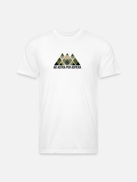 Astral Peaks Compass - Unisex Poly/Cotton T-Shirt - white