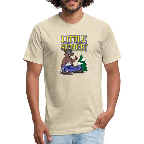 Little Sledder - Men’s Fitted Poly/Cotton T-Shirt
