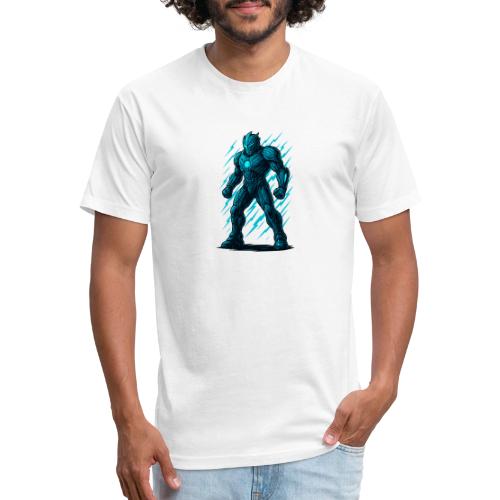 Futuristic Armored Superhero Warrior Art - Men’s Fitted Poly/Cotton T-Shirt