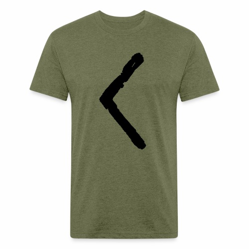 Elder Futhark Rune Kenaz - Letter C & K - Men’s Fitted Poly/Cotton T-Shirt