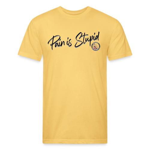Pain Is Stupid black font - Unisex Poly/Cotton T-Shirt