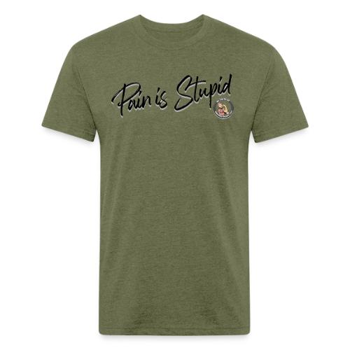 Pain Is Stupid black font - Unisex Poly/Cotton T-Shirt