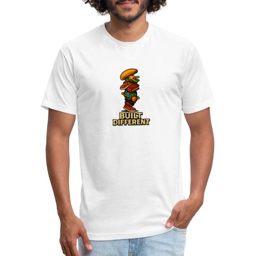 Built Different Creative Fun Graphic Design - Men’s Fitted Poly/Cotton T-Shirt