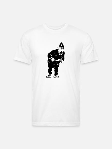 Stern policeman - Unisex Poly/Cotton T-Shirt - white
