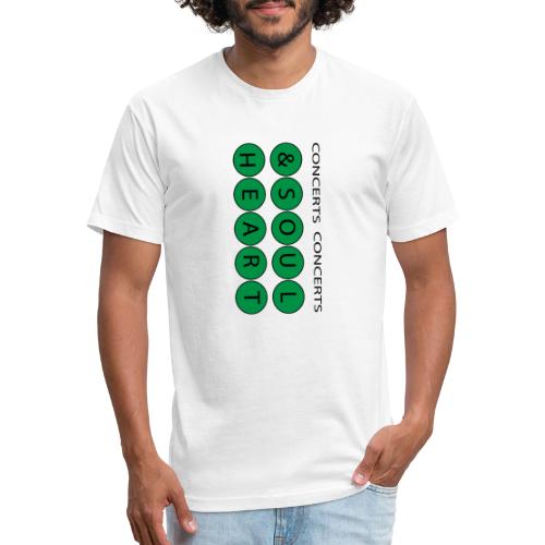 Heart & Soul Concerts text design - Mother Earth - Men’s Fitted Poly/Cotton T-Shirt