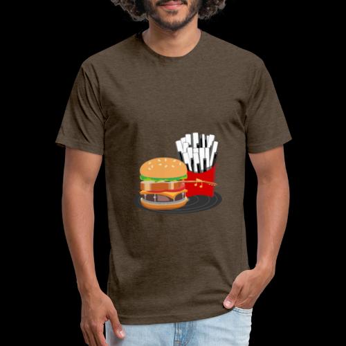 Fast Food Rocks - Men’s Fitted Poly/Cotton T-Shirt