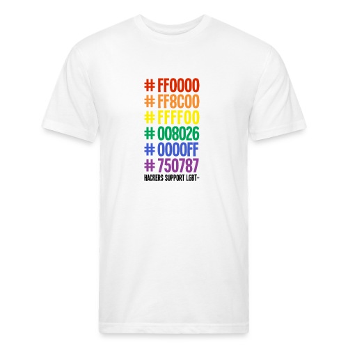 Hackers Support LGBT - Men’s Fitted Poly/Cotton T-Shirt