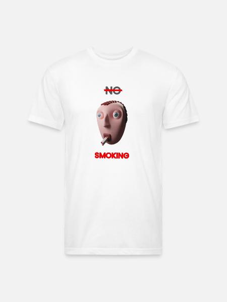 No smoking Art - Unisex Poly/Cotton T-Shirt - white