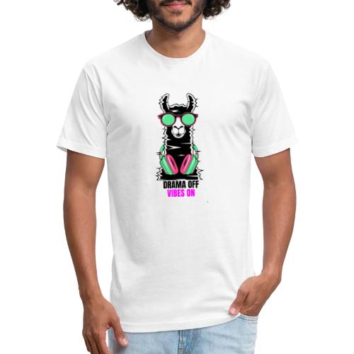 Drama Off Vibes On Llama Shirt – Funny Chill - Unisex Poly/Cotton T-Shirt