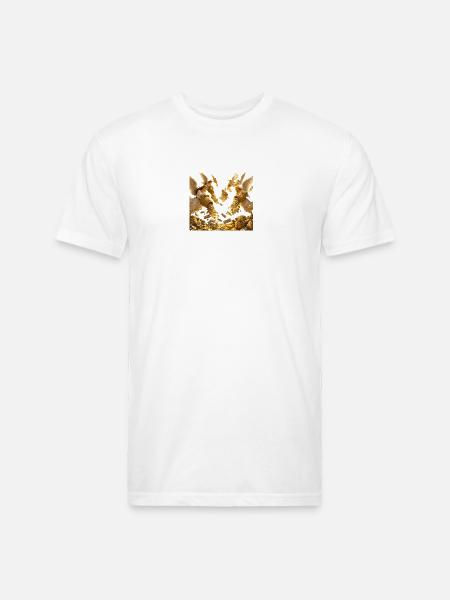 Golden Windfall Angels - Unisex Poly/Cotton T-Shirt - white