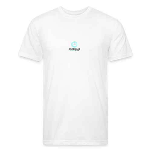 Lit DomDaBomb Logo For WHITE or Light COLORS Only - Men’s Fitted Poly/Cotton T-Shirt