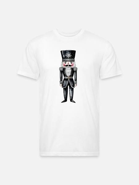 Black Nutcracker Soldier - Unisex Poly/Cotton T-Shirt - white