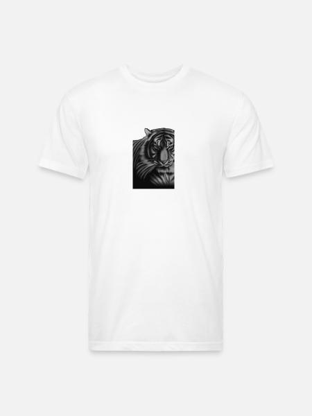 Tiger - Unisex Poly/Cotton T-Shirt - white