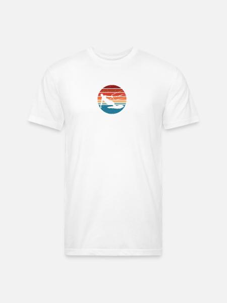Sunset Kite Surf Silhouette - Unisex Poly/Cotton T-Shirt - white