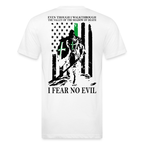 FEAR NO EVIL White tees - Men’s Fitted Poly/Cotton T-Shirt