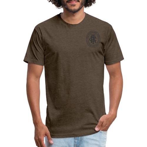 Farm and Monogram - Men’s Fitted Poly/Cotton T-Shirt