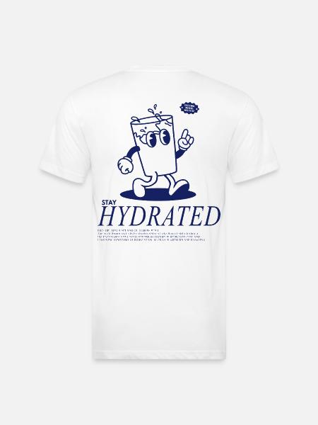 Stay Hydrated - Drink Your Water - Unisex Poly/Cotton T-Shirt - white