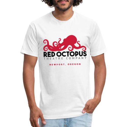 Red Octopus Faster, Funnier, Louder - Unisex Poly/Cotton T-Shirt