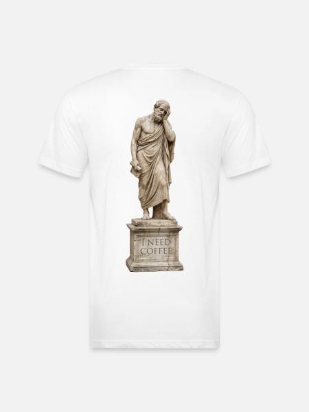 Ancient Sage Coffee Crave - Unisex Poly/Cotton T-Shirt - white