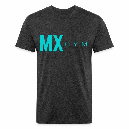 MX Gym Minimal Long Teal - Fitted Cotton/Poly T-Shirt by Next Level