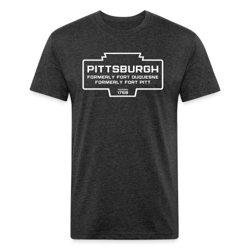 Pittsburgh - Keystone Marker - Fitted Cotton/Poly T-Shirt by Next Level