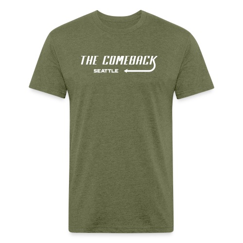 Comeback Seattle White - Fitted Cotton/Poly T-Shirt by Next Level
