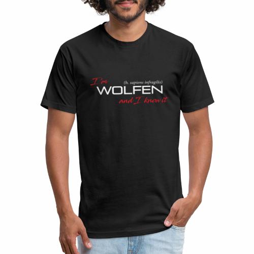 Wolfen Atitude on Dark - Fitted Cotton/Poly T-Shirt by Next Level