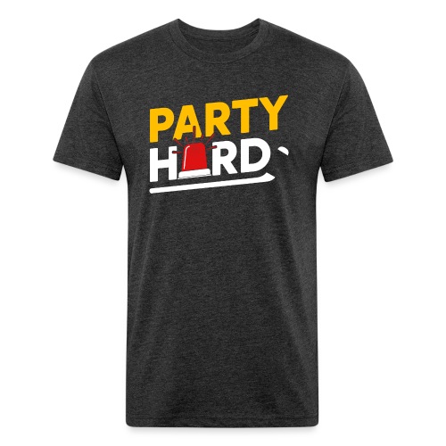 Party Hard - Fitted Cotton/Poly T-Shirt by Next Level