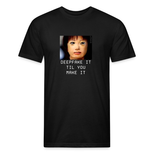DEEPFAKE IT TIL YOU MAKE IT x PHANTOM ASTRONAUT - Fitted Cotton/Poly T-Shirt by Next Level