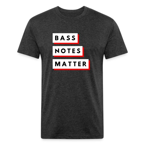 Bass Notes Matter Red - Fitted Cotton/Poly T-Shirt by Next Level