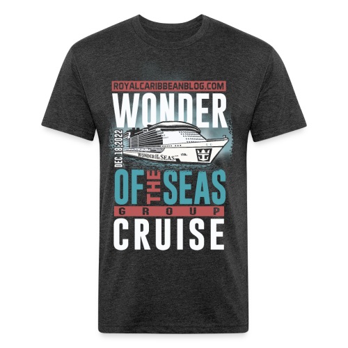 Wonder of the Seas Group Cruise Shirt (Black) - Fitted Cotton/Poly T-Shirt by Next Level