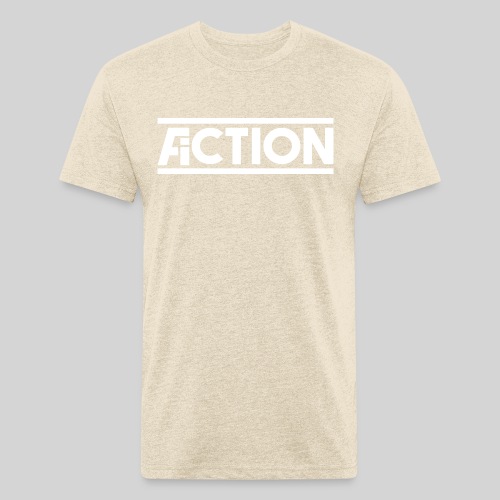 Action Fiction Logo (White) - Fitted Cotton/Poly T-Shirt by Next Level