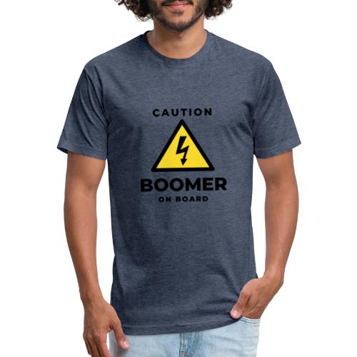 Boomer on board - Men’s Fitted Poly/Cotton T-Shirt