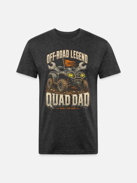 ATV Quad ATVs Quad Dad - Unisex Poly/Cotton T-Shirt - heather black
