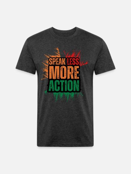 Speak Less Do More - Unisex Poly/Cotton T-Shirt - heather black