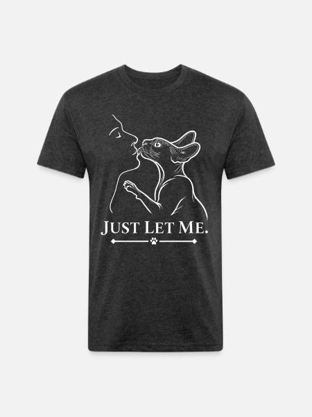 Affectionate Sphynx Cat - Unisex Poly/Cotton T-Shirt - heather black