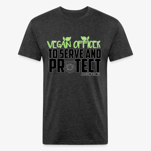 vegan officer - Men’s Fitted Poly/Cotton T-Shirt