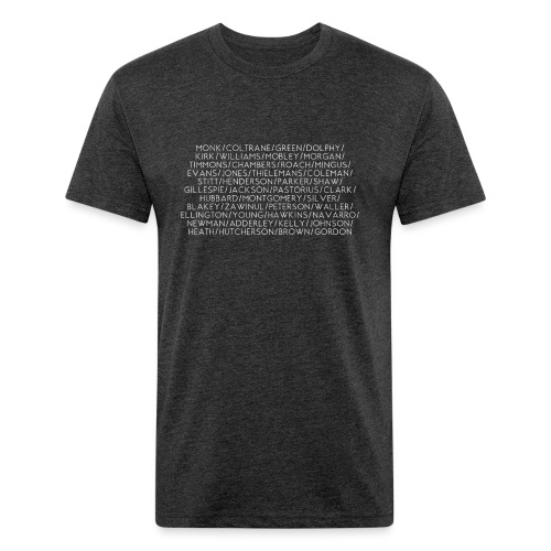 Jazz Greats 1 TShirt (White Lettering) - Men’s Fitted Poly/Cotton T-Shirt
