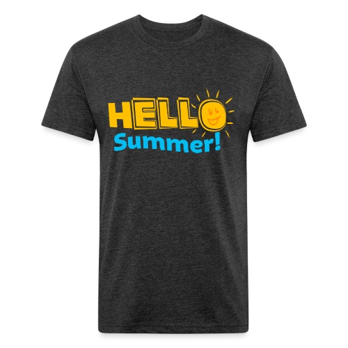 Kreative In Kinder Hello Summer! - Men’s Fitted Poly/Cotton T-Shirt