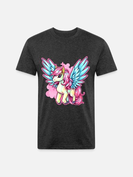 Pegasus - Unisex Poly/Cotton T-Shirt - heather black