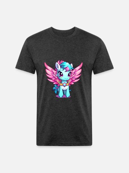 Pegasus - Unisex Poly/Cotton T-Shirt - heather black